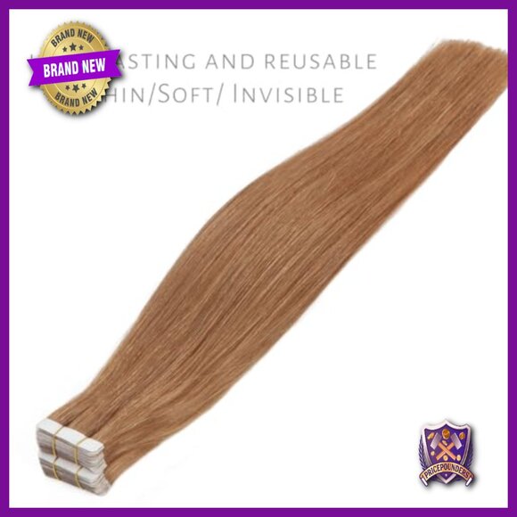 14 Inch Tape-In Human Hair Extensions, 50g Set, 20 Pieces, Remy Hair main image 6